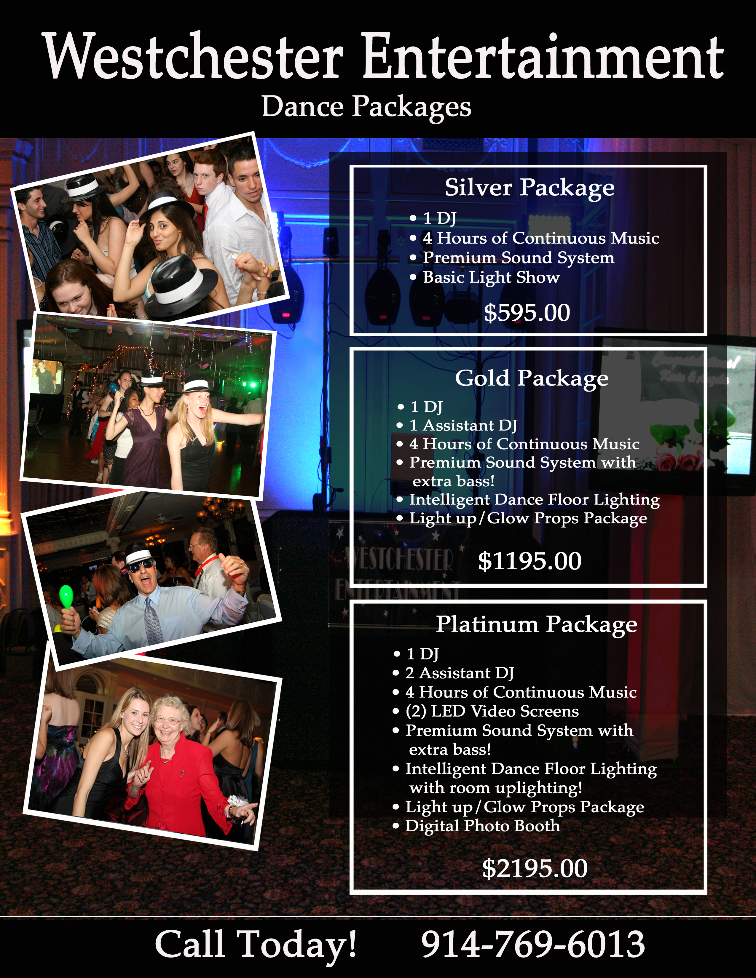 NY DJ Dance Party packages 