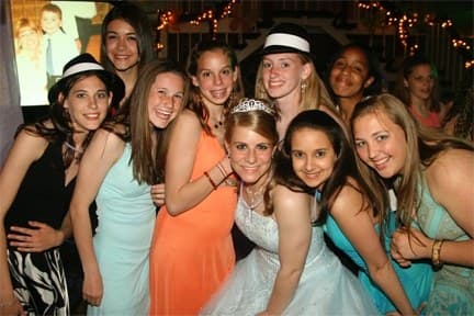 Sweet 16 guest of honor celebrating with friends