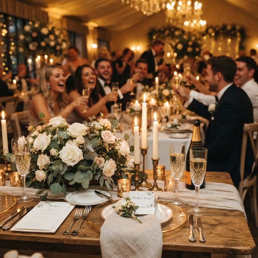 Guests celebrating together at an elegant private party