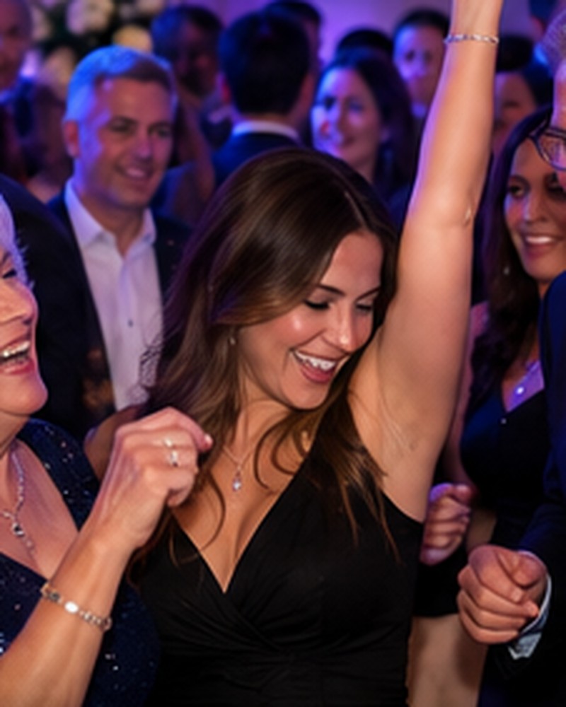 Guests enjoying a lively celebration