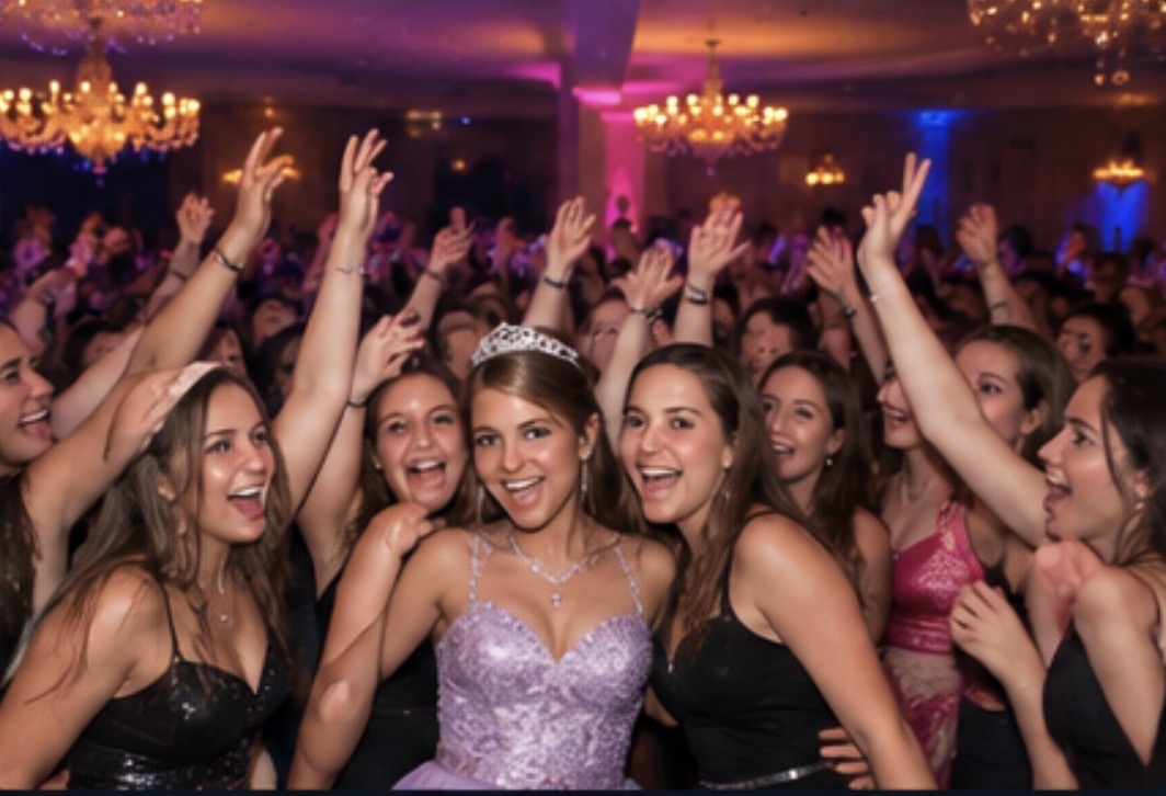 Sweet 16 dance floor celebration with friends